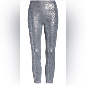 Sweaty Betty Leggings Womens Sz L Foil Goddess 7/8 EUC